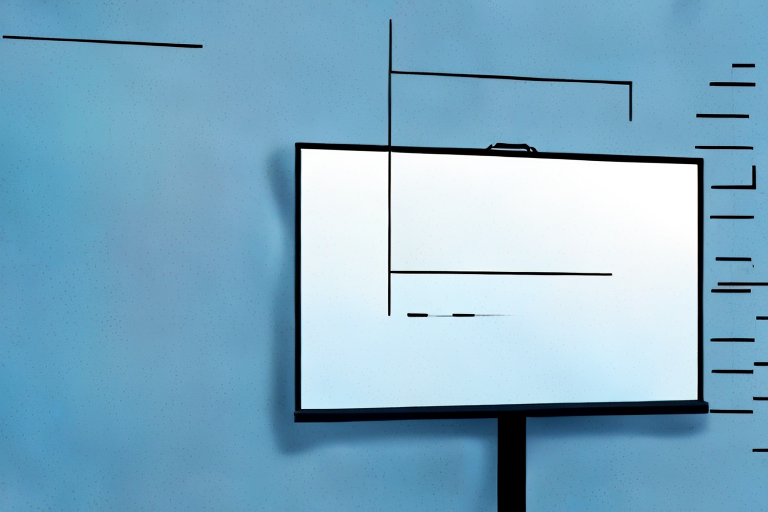 A projector screen mounted on a wall