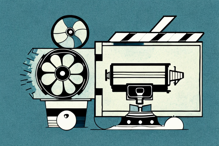 An old-fashioned movie projector in a cinema