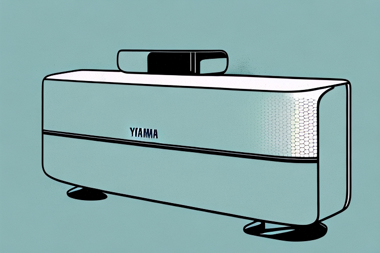 A yamaha yas-108 soundbar in a small living room or dorm room