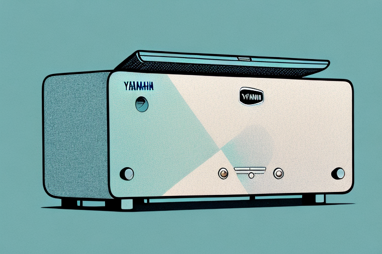A yamaha ats-1080r soundbar in a small bedroom or dorm room