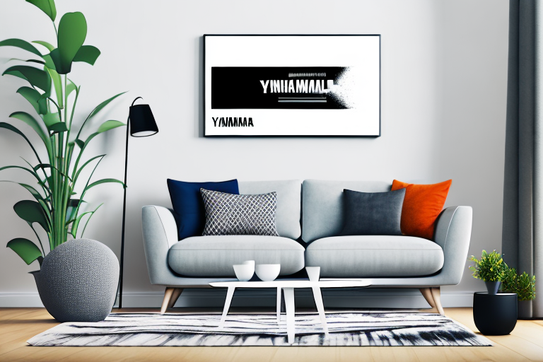 A small apartment living room with a yamaha yas-207 soundbar in the foreground