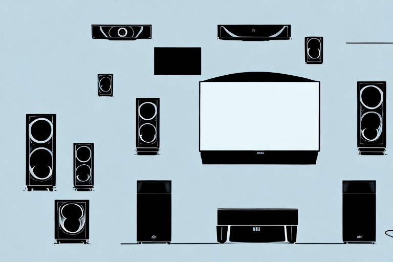 A large home theater system with a yamaha ysp-2700 soundbar at the center