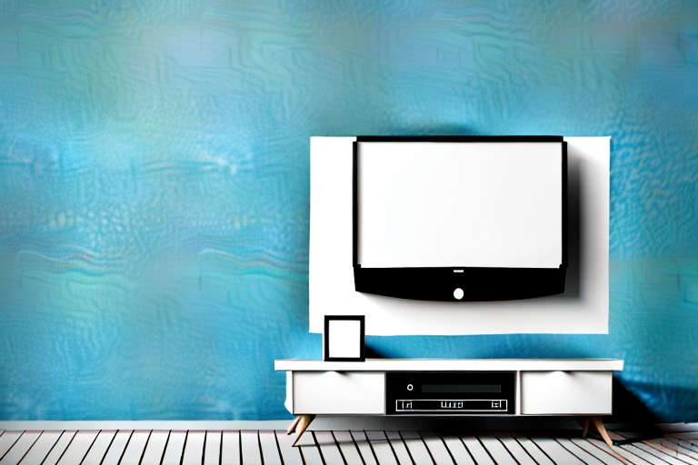A wall with a tv mounted at the correct height