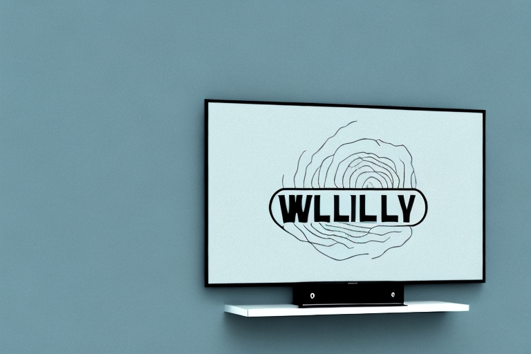 A wall with a phillips tv mounted on it