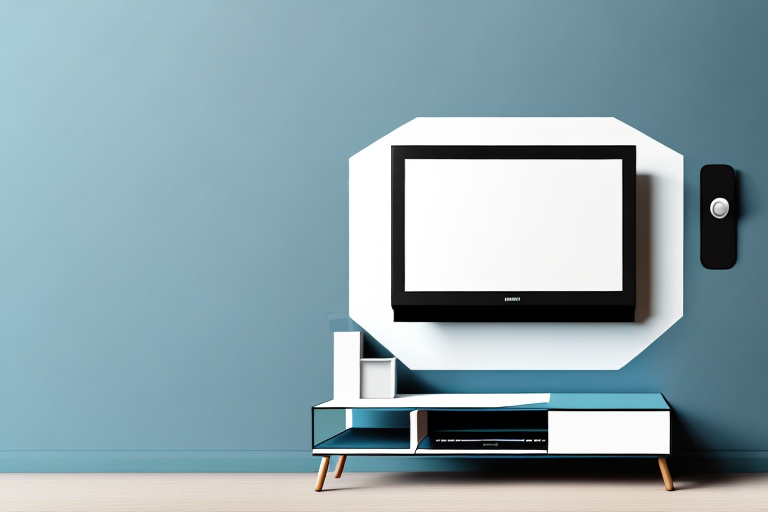 A wall-mounted tv stand