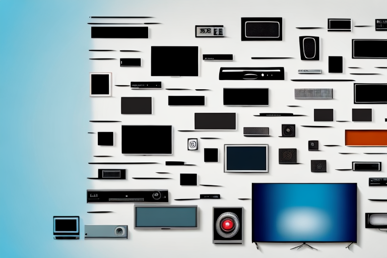 A wall with a variety of tv wall mounts attached