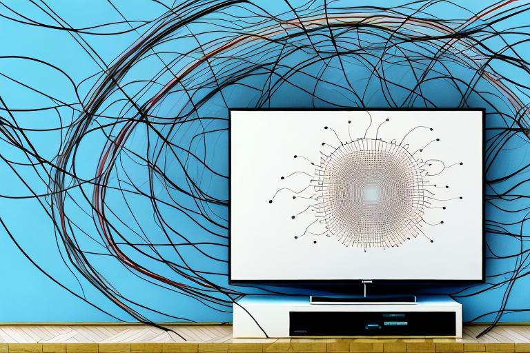 A wall-mounted tv with all wires hidden