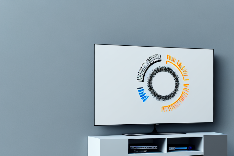 A qled tv mounted on a wall with the necessary hardware and tools