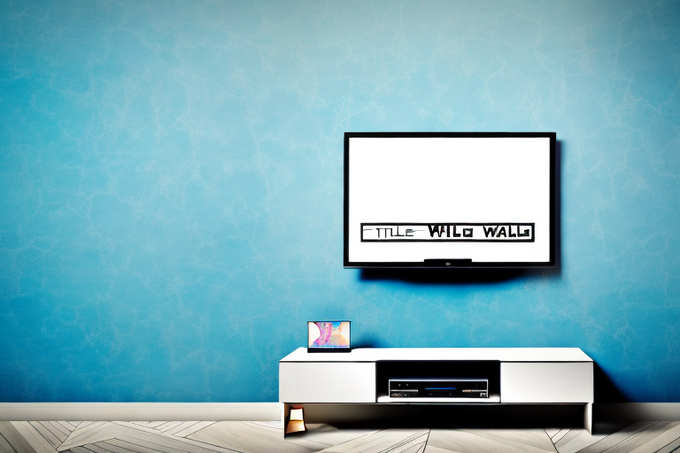 A wall with a large tv mounted on it