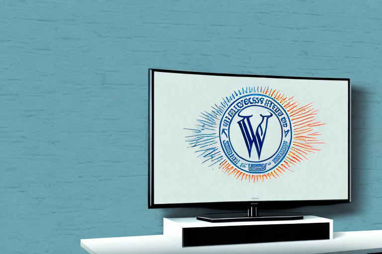 A westinghouse 32" tv mounted on a wall