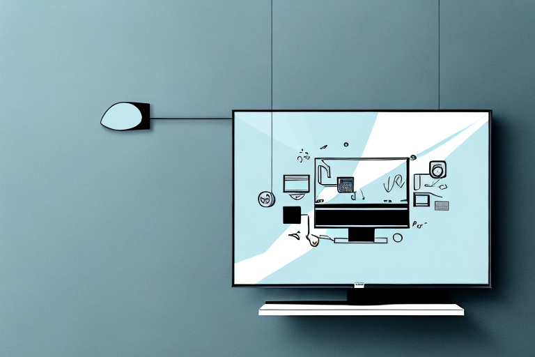 A wall-mounted tv being disconnected from a wall bracket