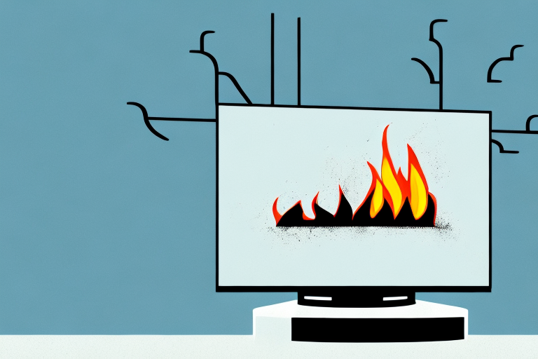 A tv mounted onto a fireplace