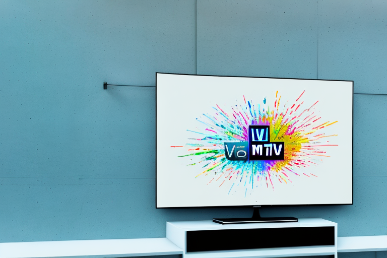 A vizio m60 tv mounted on a wall