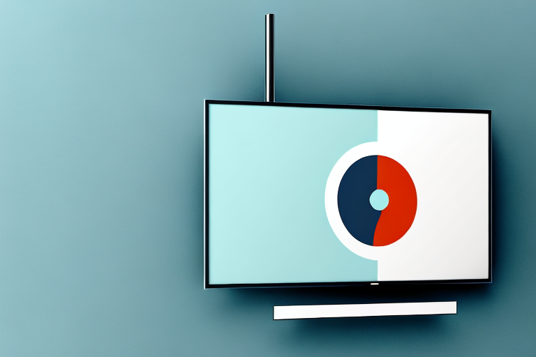 A wall-mounted tv with a hidden tilting mechanism