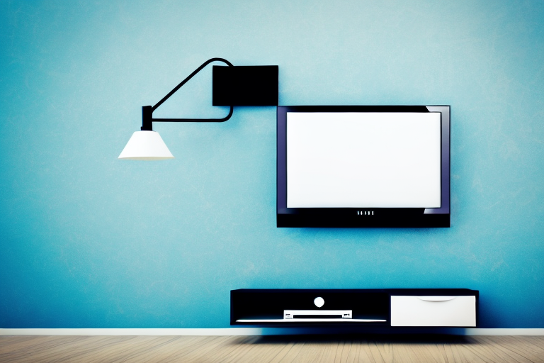 A swivel wall mount with a television being uninstalled