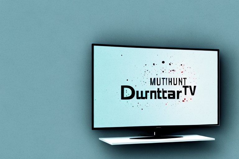A television mounted on a wall with the duramount mounting system