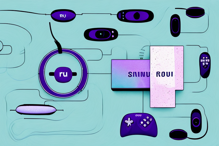 A roku device connected to a samsung home theater system