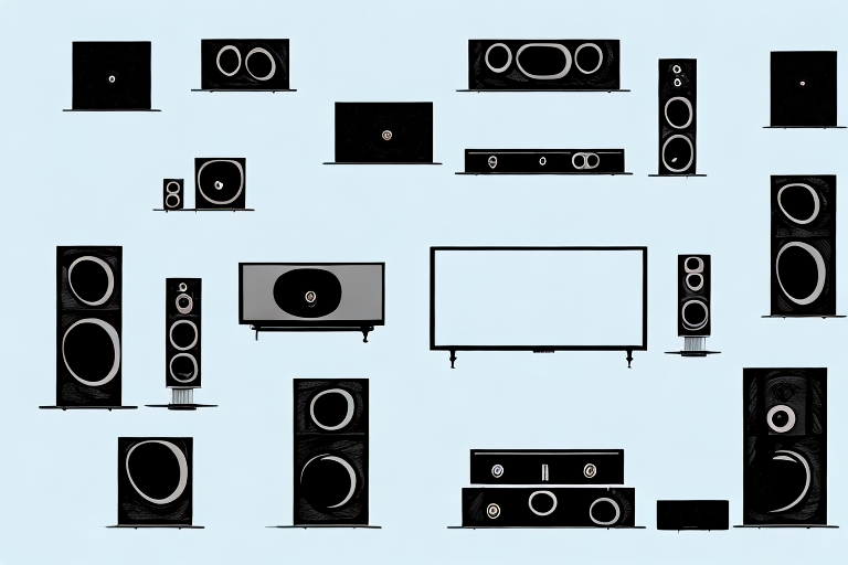 A home theater system with all its components