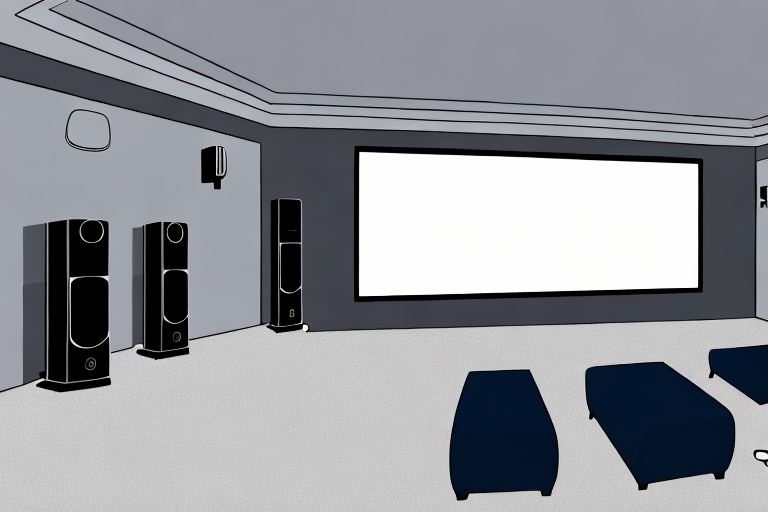 A home theater system setup