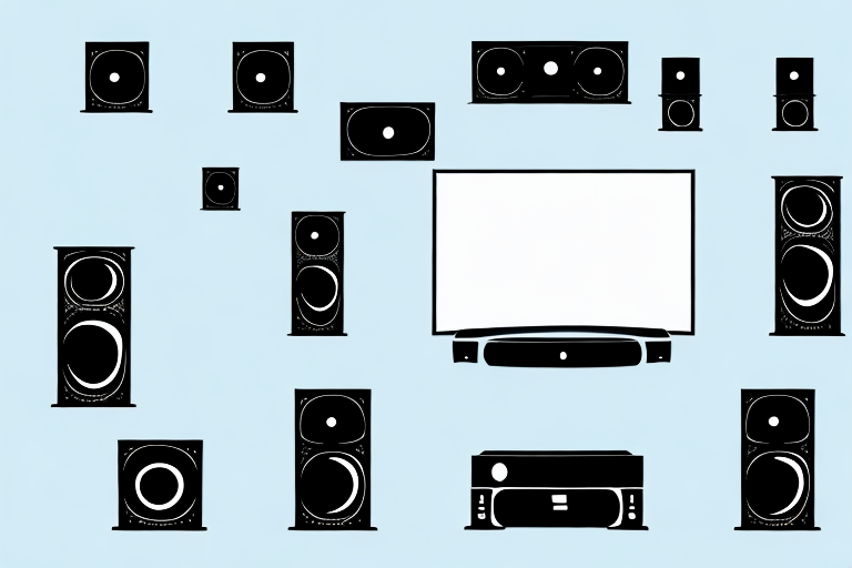 A home theater system connected to a tv and sound system