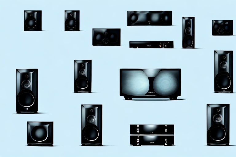 A philips home theater system with its various components