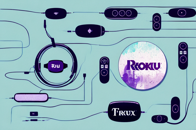 A roku ultra connected to a home theater system