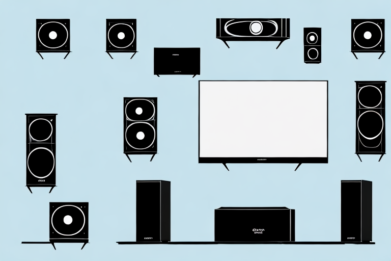 A home theater system with the sony logo visible
