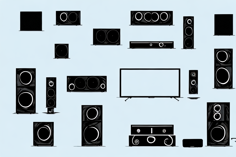 A home theater system with all its components