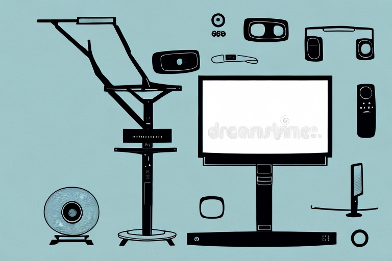A tv mount stand with all the necessary components