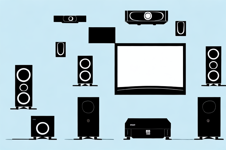 A home theater system with its components