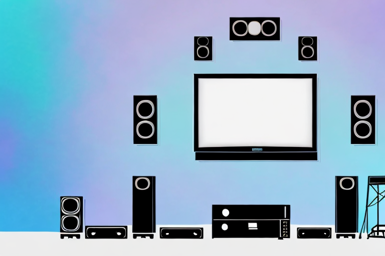 A home theater system connected to a tv