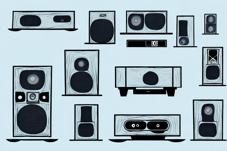 A home theater system with a 70v speaker connected