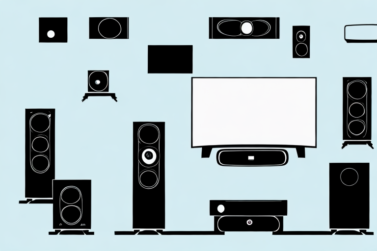 A home theater system with speakers