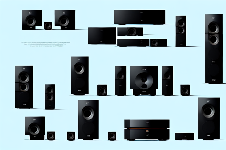 An older sony home theater system with its components