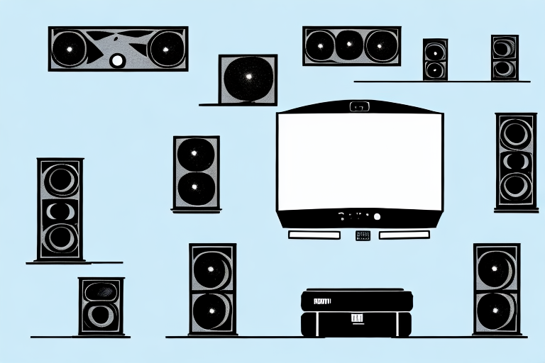 A home theater system connected to a computer