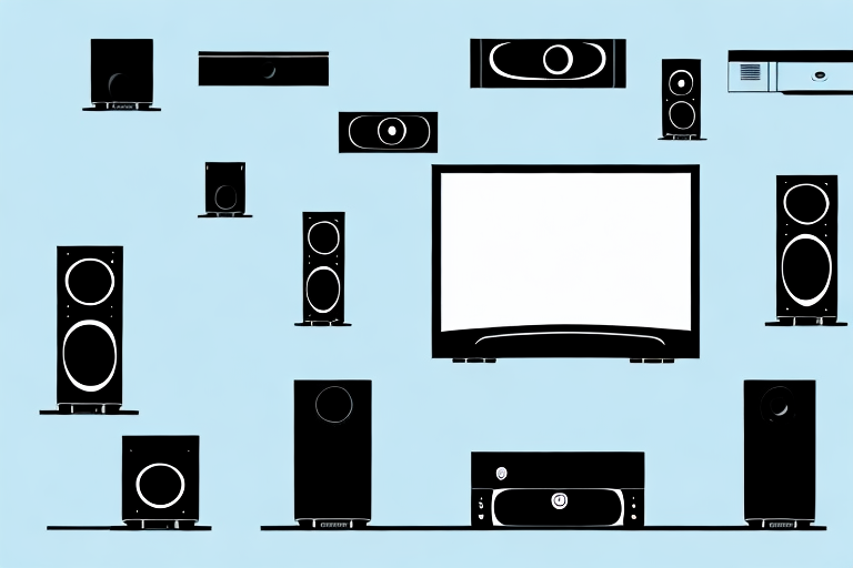 A home theater system with a tv connected to it