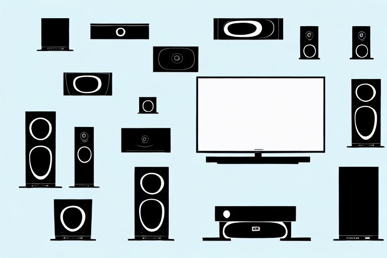 A home theater system with a tv