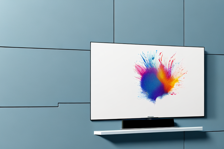 A wall-mounted sony oled a1 tv