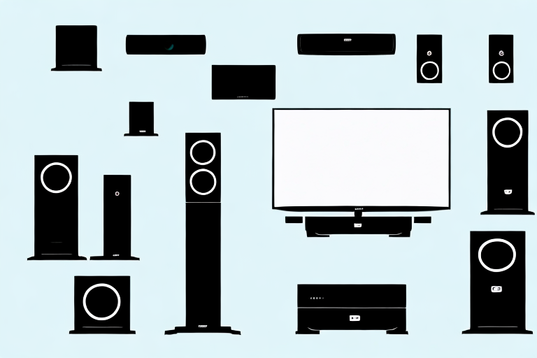 A home theater system setup