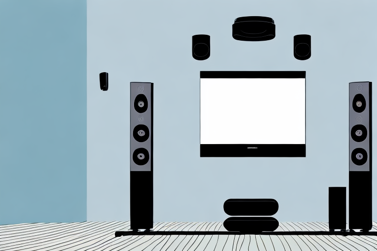 A paramax home theater system hanging on a wall
