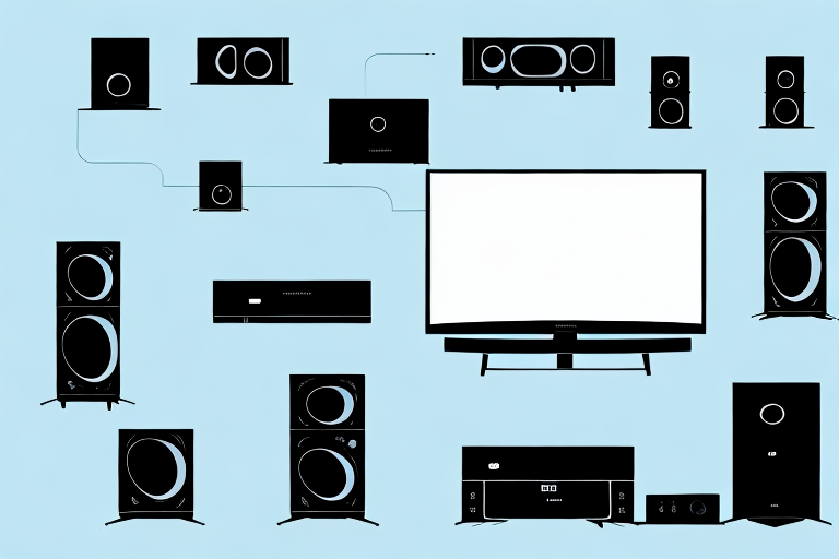 A panasonic home theater system connected to a television