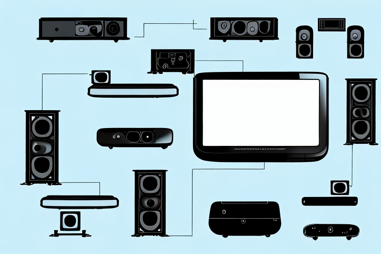 A home theater system with a wii u console connected to it