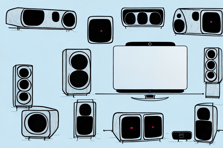 A home theater system connected to an apple device