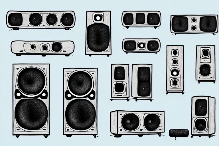 A home theater sound system with speakers