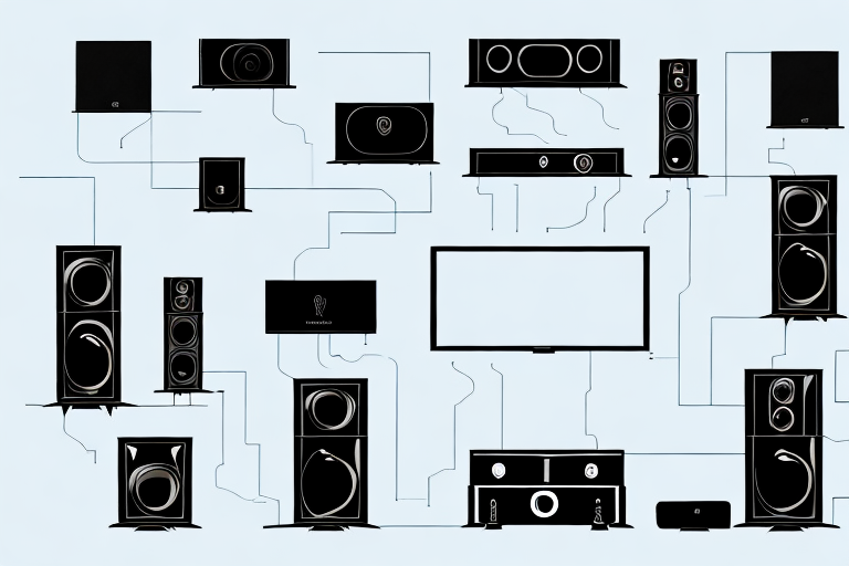 A home theater system with all its components connected and ready to use