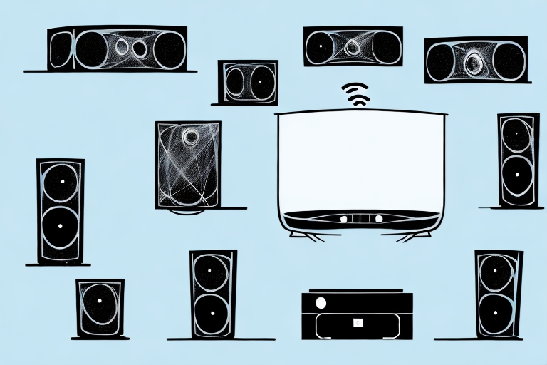 A home theater system with a wireless connection