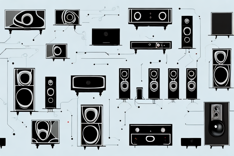 A home theater system with all the components connected