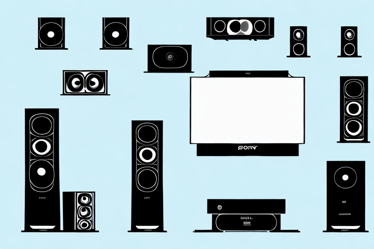 A home theater system featuring a sony dvd player and speakers