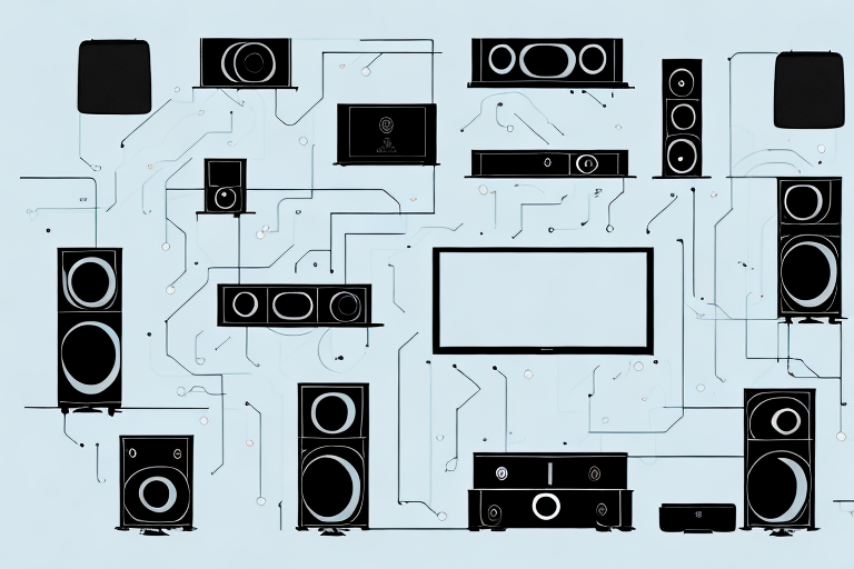 A home theater system with all its components connected