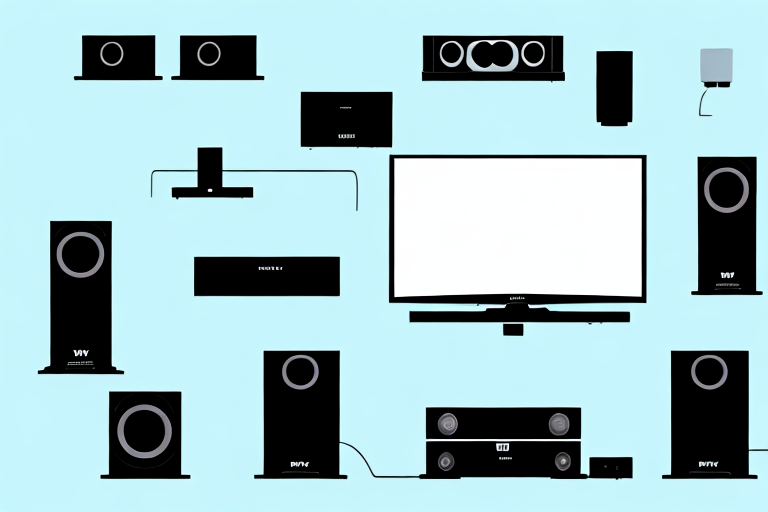 A sony home theater system connected to a television